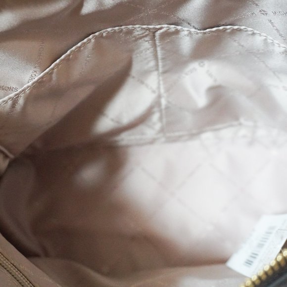 Michael Kors Jet Set Travel Medium Dome Satchel Shoulder Bag MK Brown - Picture 10 of 11